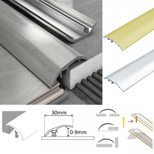 Aluminium Door Threshold Strip 30mm Multi-Purpose Floor Trim 