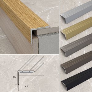 Aluminium Stair Nosing For Stairs Edge Protection Self Adhesive