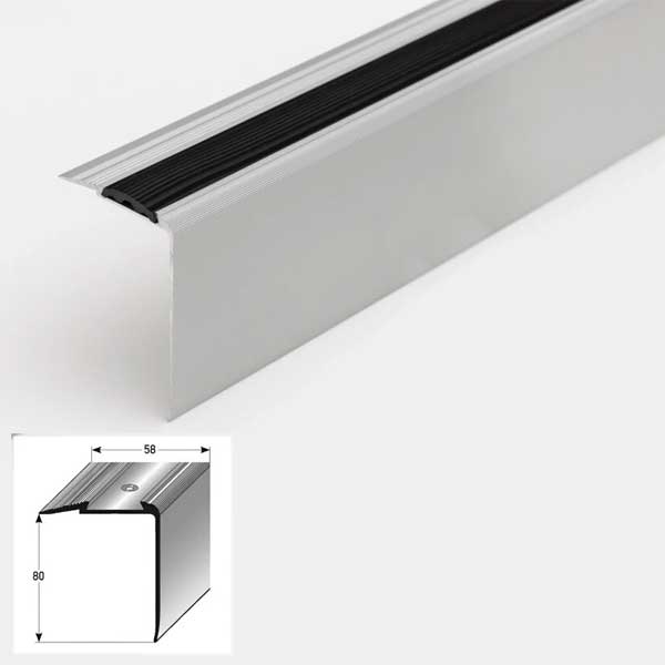 1m Aluminium Stair Nosing Anti-Slip Step Edge Guard