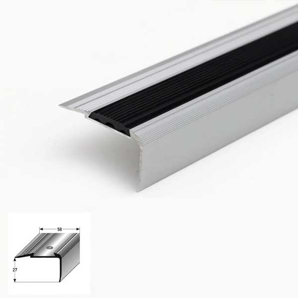 1m Aluminium Stair Nosing Anti-Slip Step Edge Guard