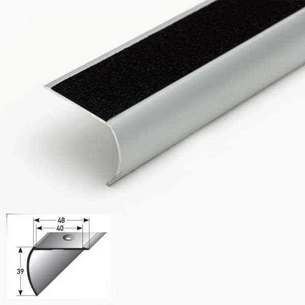 1m Aluminium Stair Nosing Anti-Slip Step Edge Guard