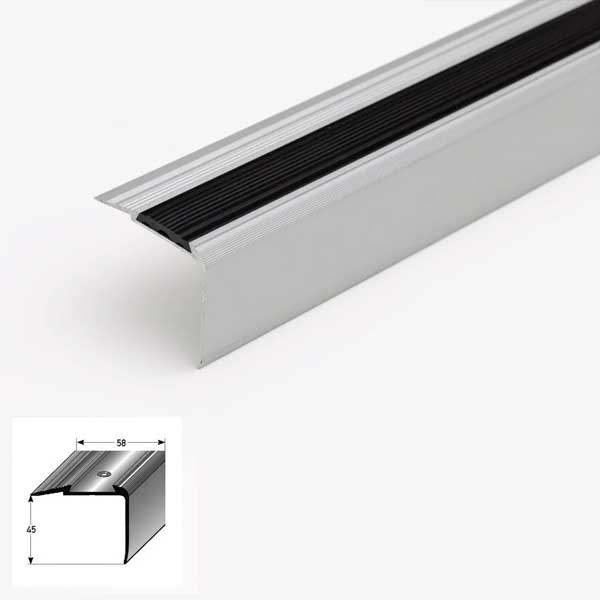 1m Aluminium Stair Nosing Anti-Slip Step Edge Guard
