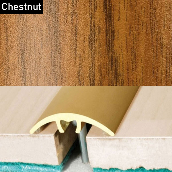 Aluminium Wood Effect Door Threshold for Connecting Wooden, Laminate, Carpet, Vinly Floors