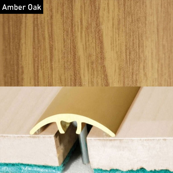 Aluminium Wood Effect Door Threshold for Connecting Wooden, Laminate, Carpet, Vinly Floors