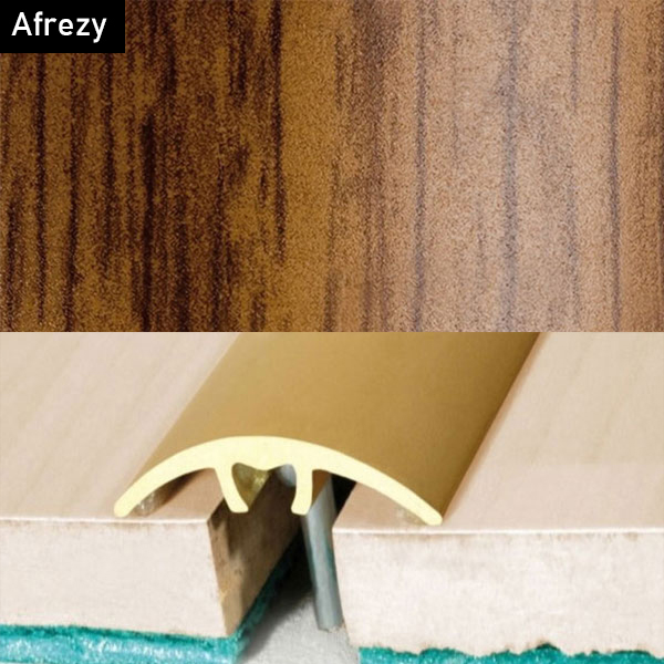 Aluminium Wood Effect Door Threshold for Connecting Wooden, Laminate, Carpet, Vinly Floors