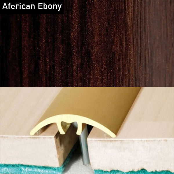 Aluminium Wood Effect Door Threshold for Connecting Wooden, Laminate, Carpet, Vinly Floors