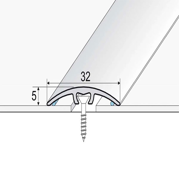 Aluminium Wood Effect Door Threshold for Connecting Wooden, Laminate, Carpet, Vinly Floors