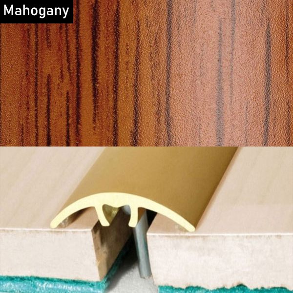 Aluminium Wood Effect Door Threshold for Connecting Wooden, Laminate, Carpet, Vinly Floors