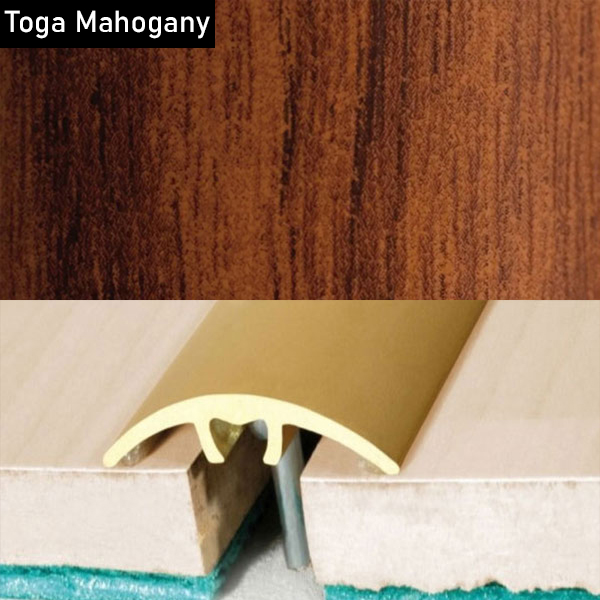 Aluminium Wood Effect Door Threshold for Connecting Wooden, Laminate, Carpet, Vinly Floors