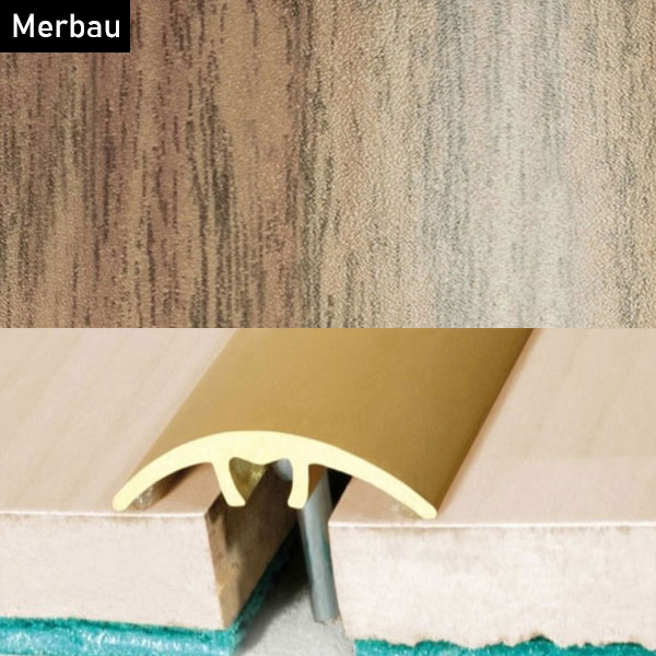 Aluminium Wood Effect Door Threshold for Connecting Wooden, Laminate, Carpet, Vinly Floors