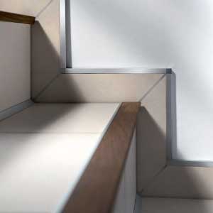 Aluminium Wood Effect Stair Nosing