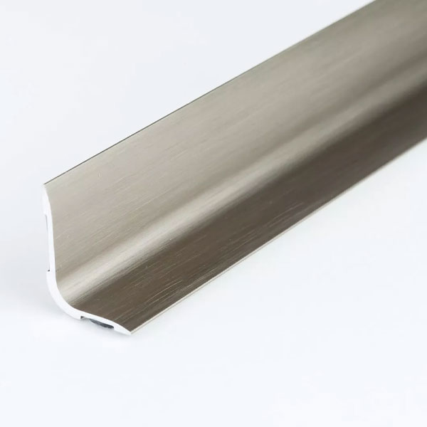 Brushed Aluminium Self-Adhesive 0.93m Long - Skirting Board 