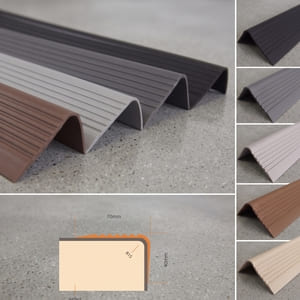 Bullnose Stair Nosing Non Slip PVC Rubber Angle Step Edge