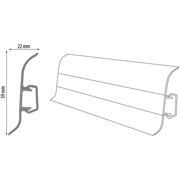 Caucasian Ash Accessories and PVC Skirting Board Flooring Trim 