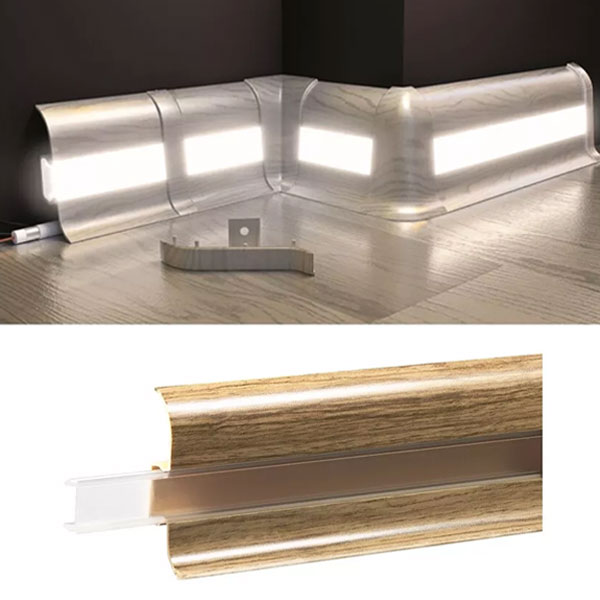Caucasian Ash Accessories and PVC Skirting Board Flooring Trim 