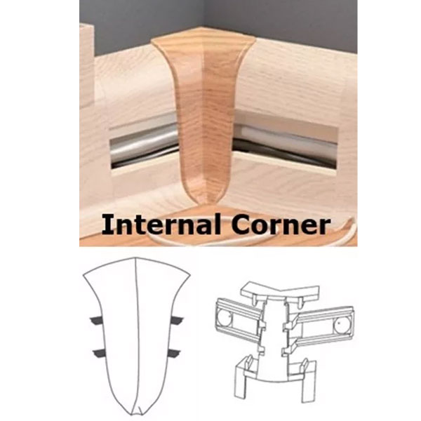 Caucasian Ash Accessories and PVC Skirting Board Flooring Trim 