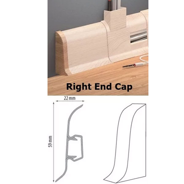 Caucasian Ash Accessories and PVC Skirting Board Flooring Trim 