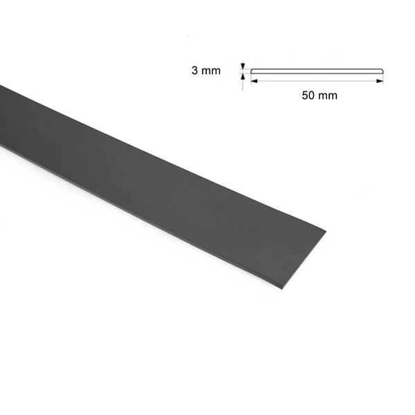 Durable PVC Architrave Cover Flat Bar - 1m Long