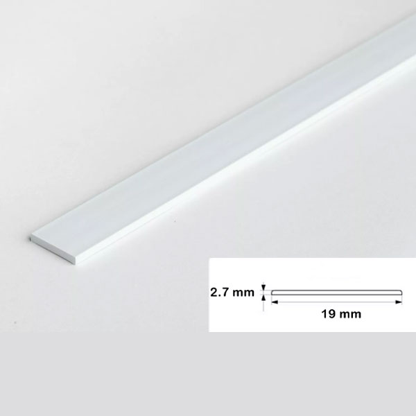 Durable PVC Architrave Cover Flat Bar - 1m Long