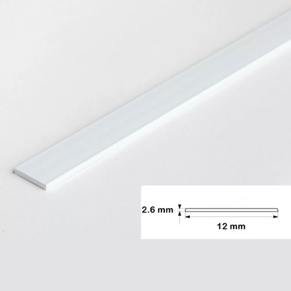 Durable PVC Architrave Cover Flat Bar - 1m Long