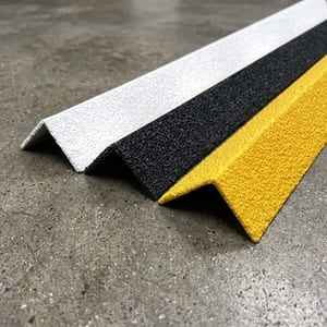 Heavy Duty 70mm x 55mm Stair Nosing Cover GRP Anti-Slip Solution