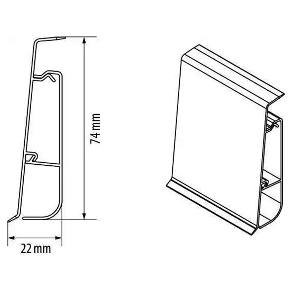 Light Grey Oak PVC Skirting Board & Accessories – Cable Management & Flexible Edges