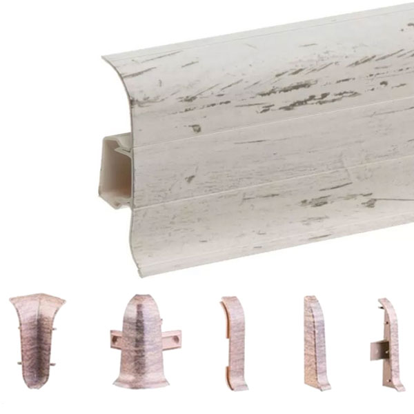 Oak Fresco PVC Skirting Board & Accessories Cable Cover with Flexible Edges 