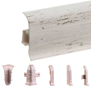 Oak Fresco PVC Skirting Board & Accessories Cable Cover with Flexible Edges 