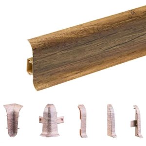  Oak Washington PVC Skirting Board & Accessories Cable Cover with Flexible Edges