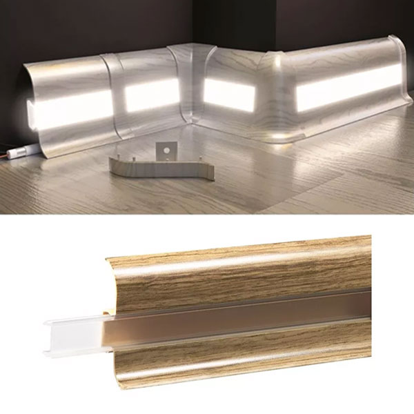 PVC 2.5 Metre Skirting Board Led Bars 