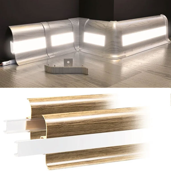 PVC 2.5 Metre Skirting Board Led Bars 