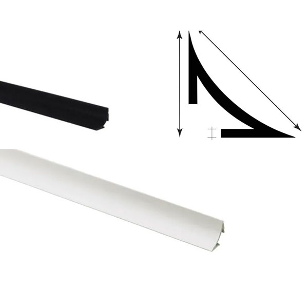 PVC Durable 2.44m Long Plastic Scotia Trim