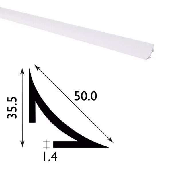 PVC Durable 2.44m Long Plastic Scotia Trim