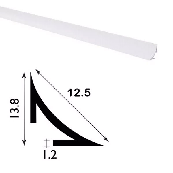 PVC Durable 2.44m Long Plastic Scotia Trim