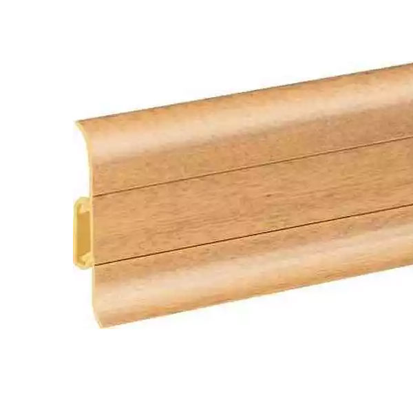 PVC Skirting Board Beech & Cable Cover with Flexible Edges Accessories