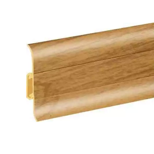 PVC Skirting Board Light Oak  & Cable Cover with Flexible Edges Accessories 