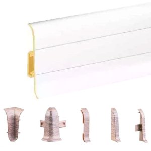 PVC Skirting Board White & Cable Cover with Flexible Edges Accessories