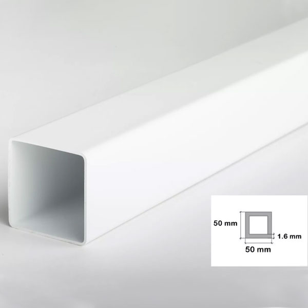 PVC Square Pipe, Box Section & Plastic Square Tubes 2.5m Long