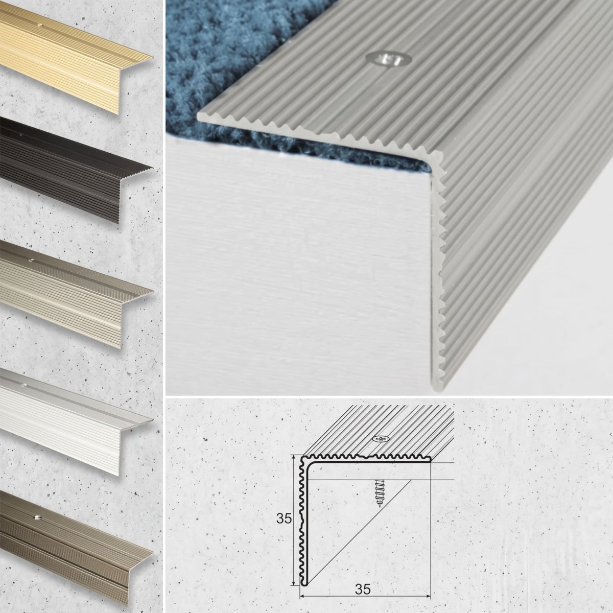 Ribbed Stairs Nosing For Wooden Stair Treads Screw Fix Non Slip