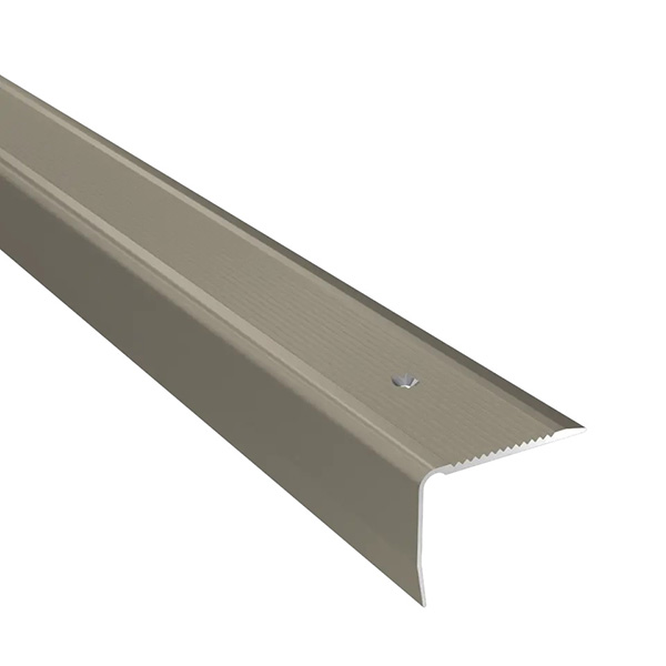 Screw Fix Non Slip 40mm x 30mm Aluminium Anodised Step Nosing Edge Trim