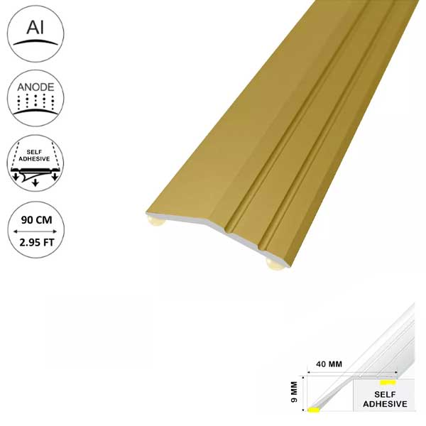 Self Adhesive Aluminium Door Trim Edge Strip For Laminate Floors 
