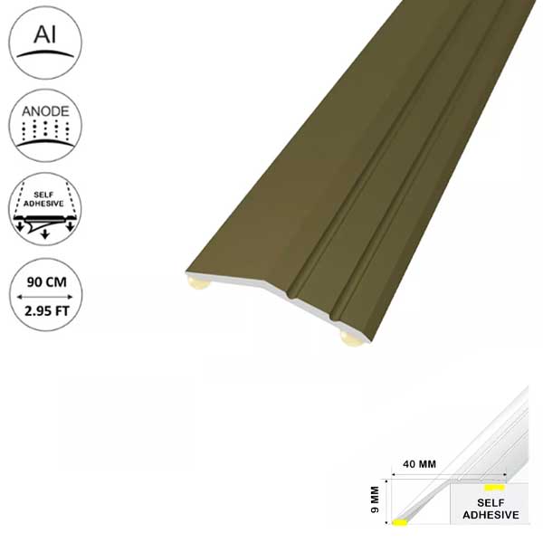 Self Adhesive Aluminium Door Trim Edge Strip For Laminate Floors 