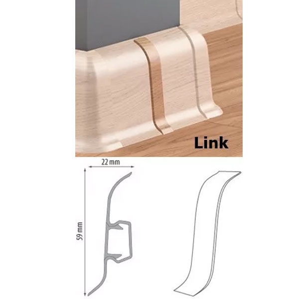  Skandynawian Oak PVC Skirting Board Flooring Trim & Accessories