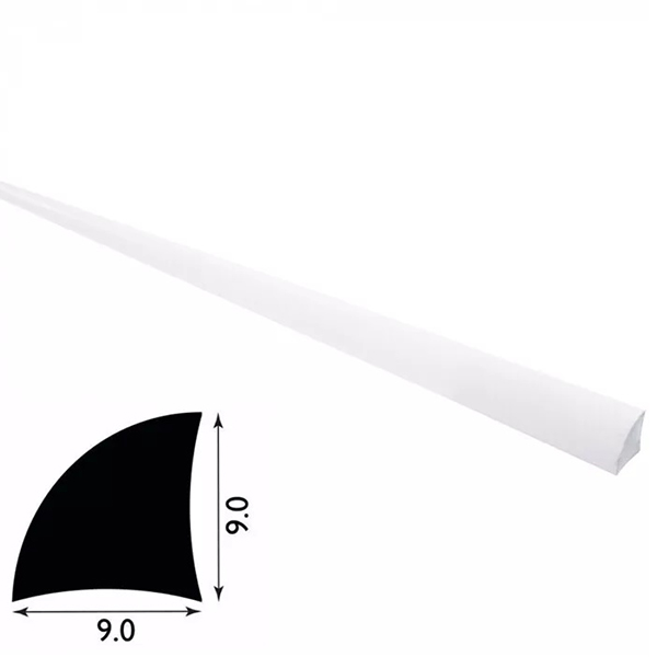 Solid PVC Plastic Quadrant Trim
