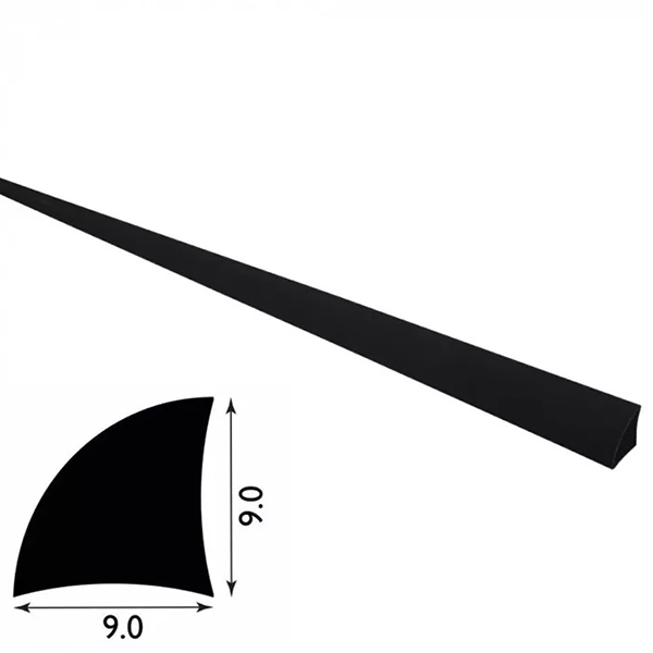 Solid PVC Plastic Quadrant Trim