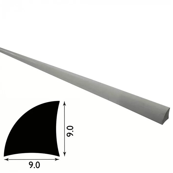 Solid PVC Plastic Quadrant Trim