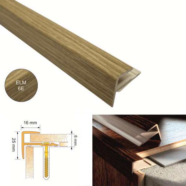 UPVC Push In Stair Nosing for Stair Laminate Edge Trim