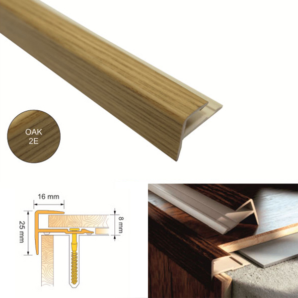 UPVC Push In Stair Nosing for Stair Laminate Edge Trim