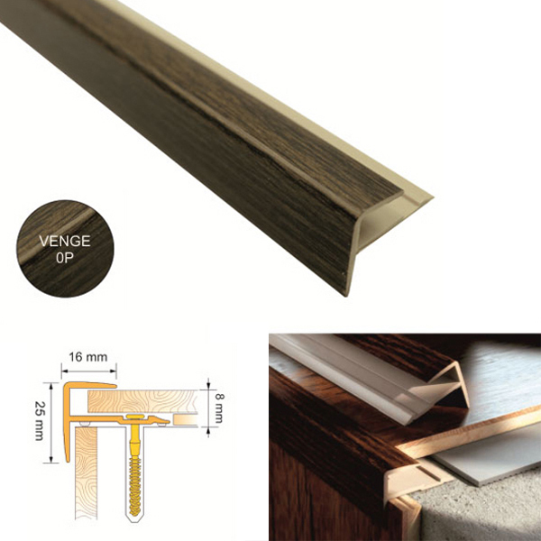 UPVC Push In Stair Nosing for Stair Laminate Edge Trim